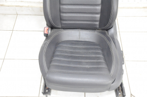Водійське сидіння VW CC 08-17 з airbag, електро, шкіра чорний, тріщини