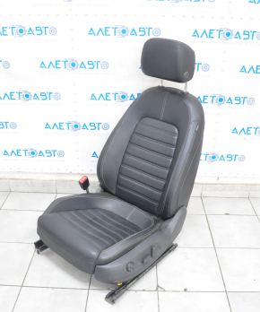 Водійське сидіння VW CC 08-17 з airbag, електро, шкіра чорний, тріщини