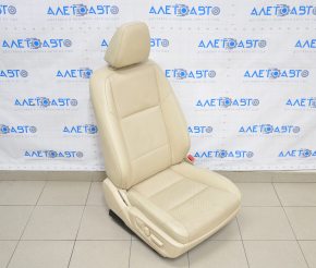 Пасажирське сидіння Lexus ES300h ES350 13-18 з airbag, електро, бежева шкіра потріскалася шкіра, подряпини на спинці