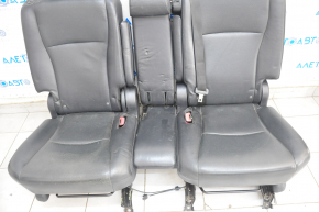 Задний ряд сидений 2 ряд Toyota Highlander 08-13 серая черн, потерто