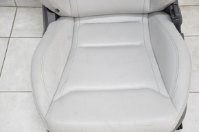 Пасажирське сидіння Tesla Model S 12-15 дорест, тип 1, з airbag, електро, сіра шкіра, потерто