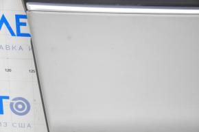 Обшивка дверей картка перед лев Tesla Model S 12-15 дорест чорний, з сірою вставкою, з підсвічуванням, здулася шкіра, тички на хромі