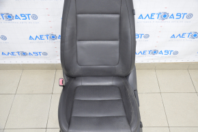 Водійське сидіння VW Tiguan 09-17 без airbag, електро+хутро, підігрів, шкіра чорна, надірвана шкіра сидіння
