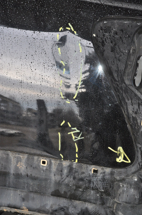Четверть крыло задняя левая Lexus GS300 GS350 GS430 GS450h 06-11 черная, примята, тычки, крашена, шпаклевана 0.7-1.1мм