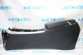 Консоль центральна підлокітник Nissan Altima 13-18 шкіра чорна, подряпини