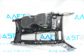 Накладка центральной консоли подстаканники Honda Accord 18-22 тип 2, серая, затерта