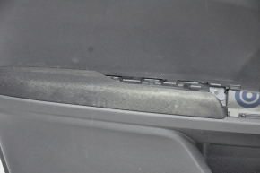 Обшивка двери карточка передняя левая Honda Civic X FC 16-21 4d тряпка черная с серой вставкой, под химч