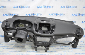 Торпедо передняя панель с AIRBAG Ford Escape MK3 17-19 рест черная titanium