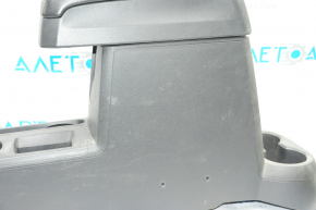Консоль центральна підлокітник та підсклянники Jeep Compass 11-16 AWD, чорна, шкіра, під розетку, подряпини