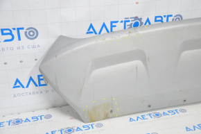 Накладка губы переднего бампера Ford Escape MK3 17-19 рест серебро царапины, запилена