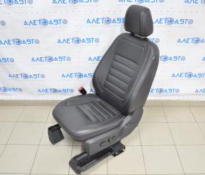 Сидіння водія Ford Escape MK3 13-19 з airbag, електро, шкіра чорна