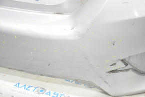 Бампер задний голый Honda Civic X FC 16-21 4d серебро, крашен, прижат, надрывы, царапины
