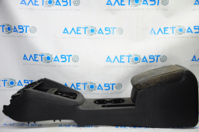 Консоль центральна підлокітник та підсклянники VW Jetta 11-18 USA шкіра чорна, під підлокітник, під кнопку відкриття замків, під блок мультимедії тип 1, під хімчистку, подряпини