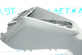 Консоль центральна підлокітник та підсклянники VW Jetta 11-18 USA шкіра чорна, під підлокітник, під кнопку відкриття замків, під блок мультимедії тип 2, подряпини