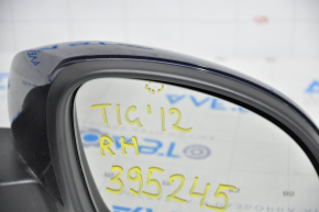 Зеркало боковое правое VW Tiguan 09-17 6 пинов, поворотник, подогрев, синее, окалина, разбит поворотник