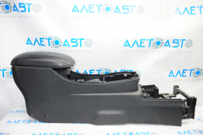 Консоль центральная подлокотник Nissan Leaf 13-17 черная кожа, царапины