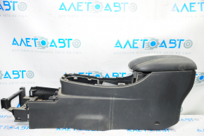 Консоль центральна підлокітник Nissan Leaf 13-17 чорна шкіра, подряпини, під хімчистку