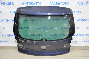 Дверь багажника голая со стеклом VW Tiguan 09-17 синий LH5X вмятина, тычки