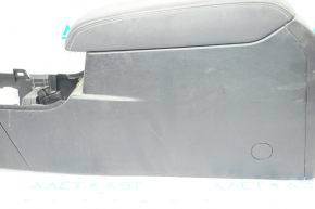 Консоль центральна підлокітник Subaru Outback 15-19 шкіра, чорний, подряпини