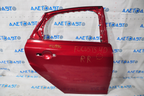 Дверь голая задняя правая Ford Focus mk3 11-18 красный RR, примятости