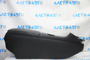 Консоль центральна підлокітник та підсклянники Infiniti QX50 19- шкіра, чорний, подряпини