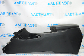 Консоль центральная подлокотник и подстаканники Kia Optima 14-15 рест, кожа черн, под воздуховоды заднего ряда, царапины