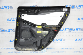 Обшивка дверей картка задня ліва Ford Escape MK4 20-22 чорна з бежевою ганчіркою, подряпини, під чищення