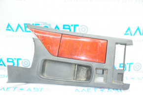 Накладка на центральную консоль под красное дерево подстаканник Lexus RX350 RX450h 10-12 серая, без джойс, трещина, заломы
