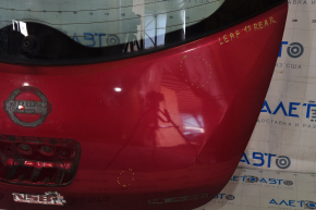 Дверь багажника голая со стеклом Nissan Leaf 11-17 красный NAH, мелкие вмятинки