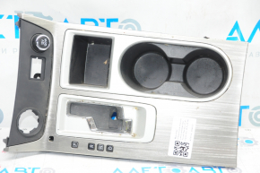 Накладка центральной консоли с подстаканниками Nissan Murano z52 19- рест серая, под AUX и USB