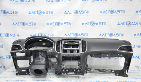 Торпедо передняя панель с AIRBAG Ford Edge 15-18 черная start-stop царапины