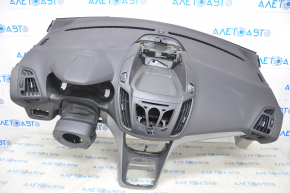 Торпедо передняя панель без AIRBAG Ford C-max MK2 13-18 черная, нет накладки