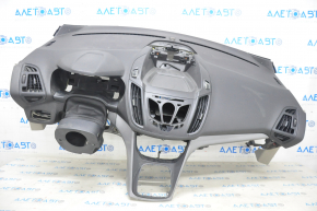Торпедо передняя панель без AIRBAG Ford C-max MK2 13-18 черная, нет накладки