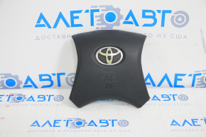 Накладка подушки безопасности airbag в руль водительская Toyota Highlander 08-13 черная, полез хром