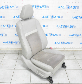 Пассажирское сидение Toyota Camry v50 12-14 usa без airbag, электро, подогрев, кожа серая + замш, под химчистку