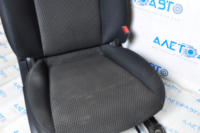 Пасажирське сидіння Nissan Leaf 13-17 без airbag, механіч, підігрів, ганчірка чорний, під хімчистку