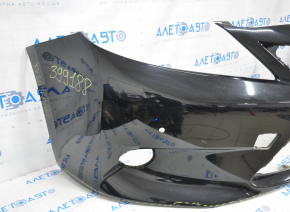 Бампер передний голый Lexus ES300h ES350 13-15 дорест под парктроники черный примят и запилен низ, сломано крепление