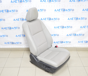 Пассажирское сидение Lexus ES300h ES350 13-18 с airbag, электро, подогрев, вентиляция, кожа серая надрыв и царапины сзади на спинке