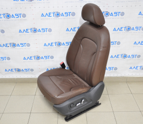 Сидіння водія Audi Q5 8R 09-17 з airbag, електро, підігрів, шкіра коричнева затерта шкіра