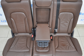 Задний ряд сидений 2 ряд Audi Q5 8R 09-17 кожа коричневая надрывы кожи