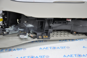 Консоль центральна підлокітник та підсклянники Ford Escape MK3 17- сіра, шкіра, подряпини, топляк