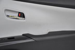 Обшивка двери карточка передняя правая Toyota Prius 50 16- черная с серой вставкой, под чистку