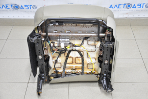 Сидіння водія Toyota Prius V 12-17 без airbag, шкіра, бежеве, механічне+електро, топляк