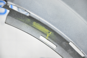 Бампер передний голый Tesla Model X 16-21 тип 2, белый, задиры, надрыв крепления, трещины в креплениях ПТФ, крашенный