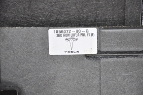 Покрытие пола 2-го ряда сидений Tesla Model X 16-21 2 части под 6 сидений черное, отклеены крепления