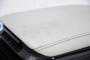Консоль центральная подлокот Lexus RX350 RX450h 10-15 черная с серым, потрескалась кожа, царапина