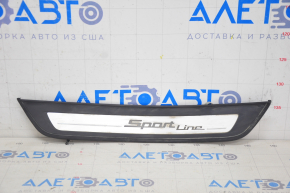 Накладка порога внешняя задняя правая BMW 5 G30 17-23 Sport Line, с подсветкой, полез хром