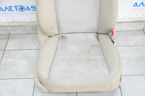 Пасажирське сидіння Toyota Camry v50 12-14 usa з airbag, шкіра беж+замш, електро, підігрів, під хімч, заломи на шкірі