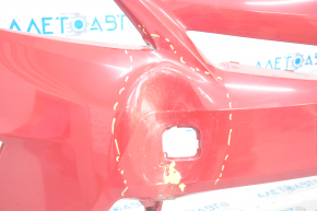 Бампер передний голый Toyota Prius V 12-14 дорест, красный, примят, надрывы, слом креп