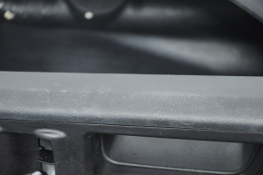 Обшивка двери карточка передняя левая Ford Fusion mk5 17-20 titanium,черн кожа с черн вставкой кожа, подлокотник кожа, с подсветкой, молдинг серый, трещина, царапины